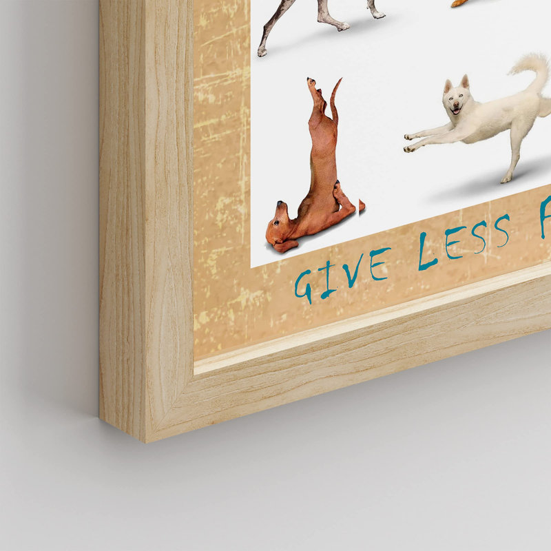«Do More Yoga Dogs Pose Puppy Doggy» sur papier, Naturel, H 14 po x l 11 po