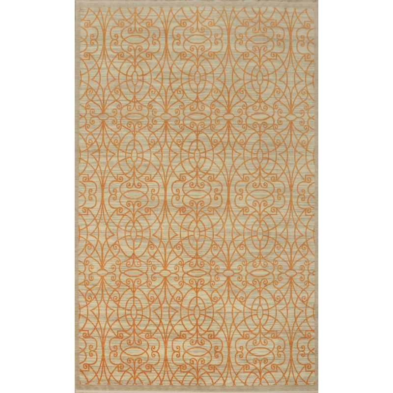 Tapis géométrique de style Gabbeh 6 x 9