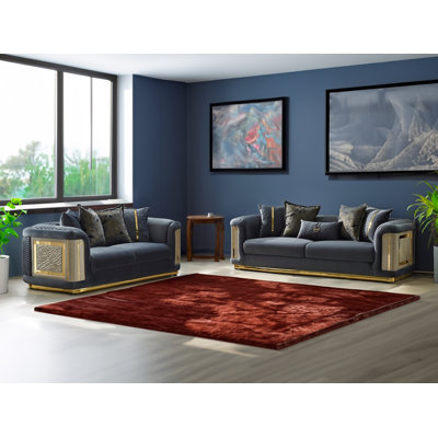 Fasulo 2 - Piece Velvet Living Room Set by Everly Quinn