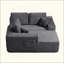 Canapé modulaire Cloud avec méridienne en forme de L et poches latérales, conception modulaire moderne, assise profonde, canapé rembourré pour le salon / la chambre à coucher, aucun assemblage requis (tissu moelleux), orienté vers la gauche-966098206-966098207