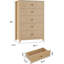 Commode 5 tiroirs en bois Modern
