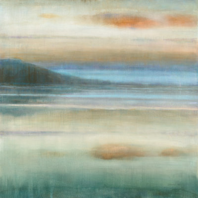 Coastal Sunset by Danhui Nai - Wrapped Canvas Painting