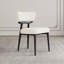 Chaise d'appoint noire et blanche à dossier solide (ensemble de 2)-1533481646