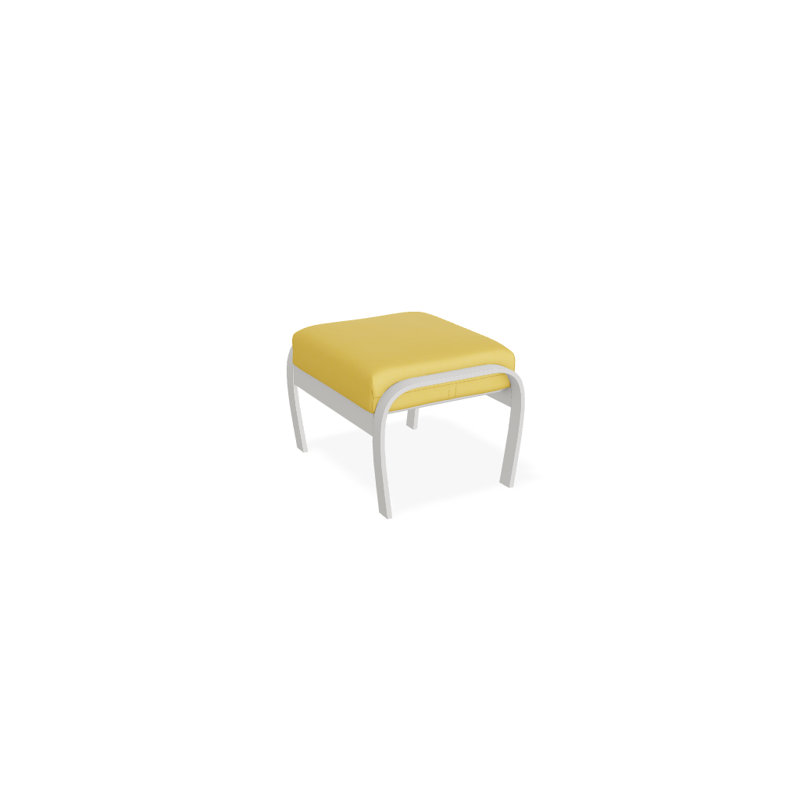 Repose-pieds avec coussin Askar, Neige texturée, Jaune 43A