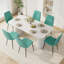 Ensemble de table de salle à manger 70,9 po Marble Texture-1587023303-1587023305-1587475903