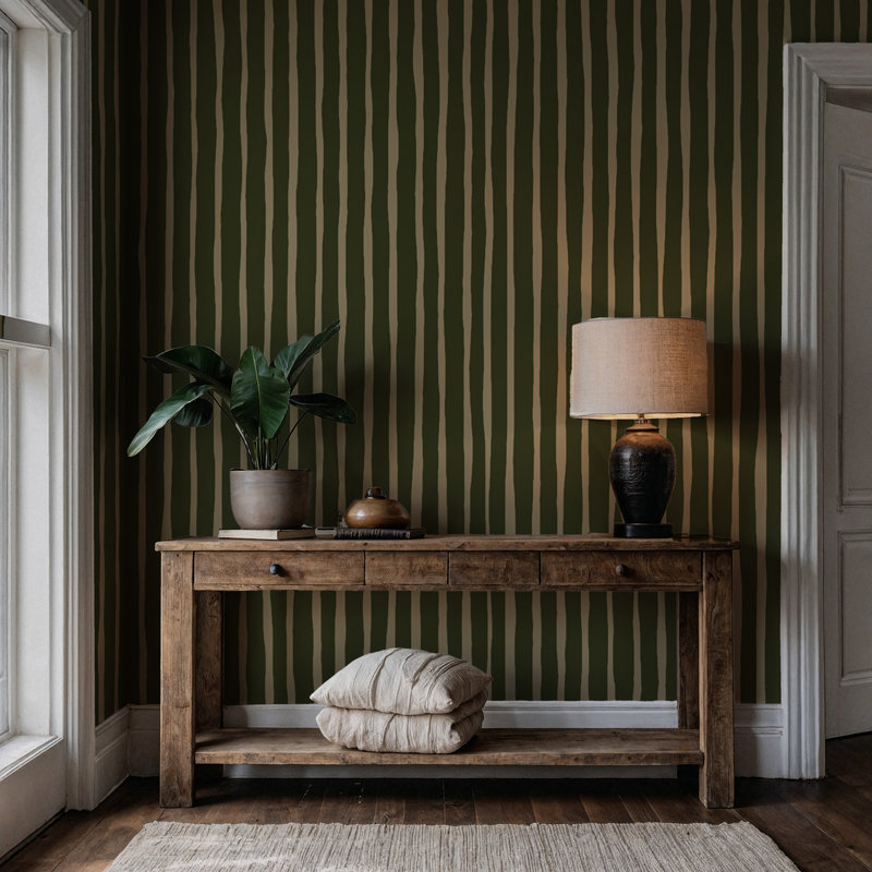 Geometric Wall Mural, L 150 po x H 108 po, Peler et coller