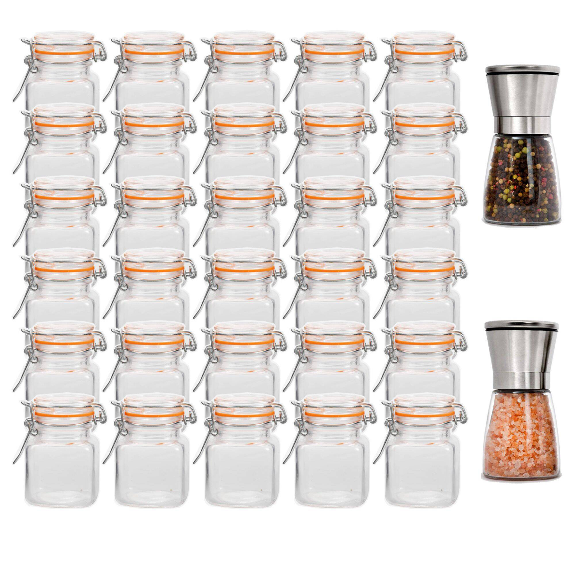 Prep & Savour Set of 48 Spice Jars with 428PCS Pre-printed Mark