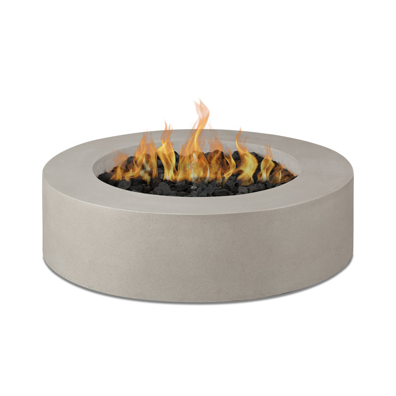 La Valle Concrete Propane Fire pit Table, Flint