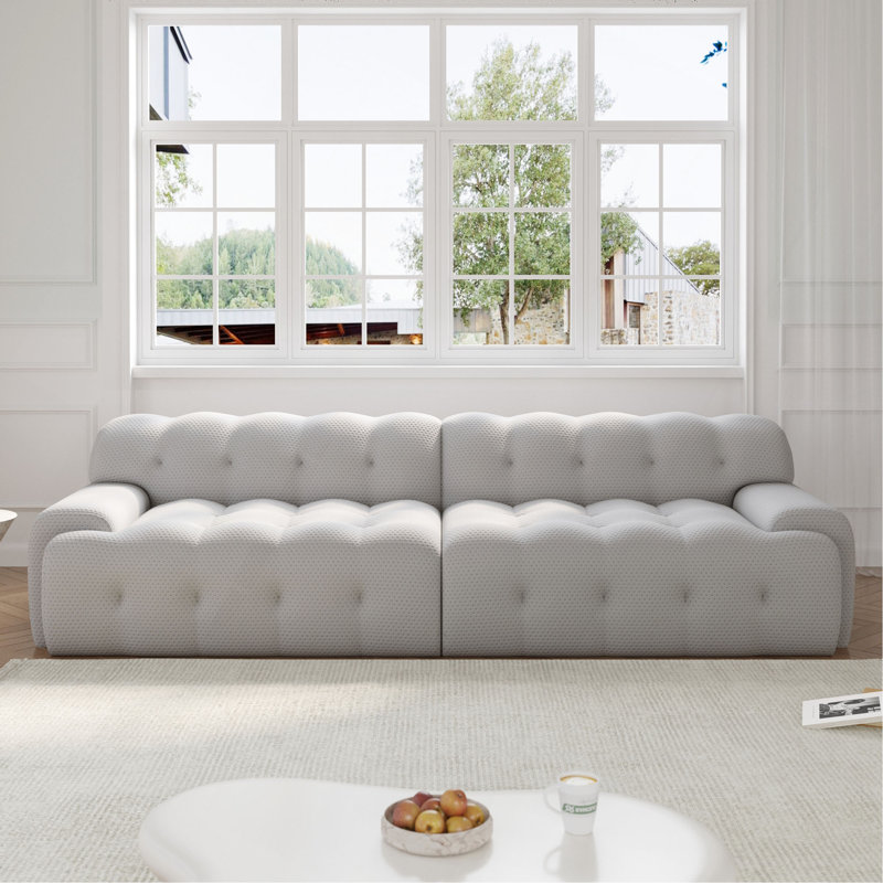 Causeuses modulaires en tricot 3D, Gris