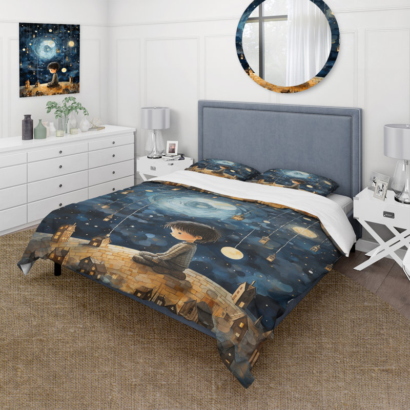 Childs Moonlight Nursery IV - Ensemble de housse de couette d'animation - Polyester microfibre