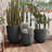 Lightweight MGO Planter Set of 3, 16.93"+13.78"+11.02" Dia Round Concrete Stackable Flower Pots with Drainage Holes and Rubber Plug, Crackle Stone Texture for Patio Garden Balcony Indoor Outdoor-494000969