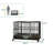 Double-Door Extra-Large Pet Crate With Locking Wheels