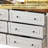 White 6-Drawer Dresser Storage Cabinet with Metal Handles, Wide Drawers & Red Wood Grain Finish??