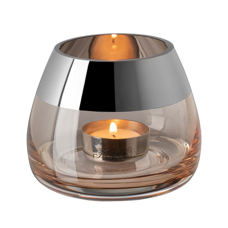 Porte-bougie Bella Sand, H 3,54 po x l 4,33 po x P 4,3 po, Brown