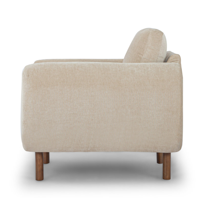 Leno Upholstered Armchair, Honeycomb Taupe Chenille