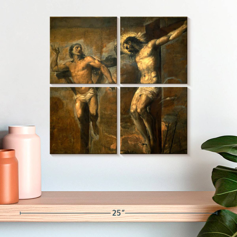 Leisha Christ et le bon voleur, H 18 po x l 18 po