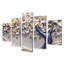 «White and Blue Cherry Blossom Garden of Branches III», ensemble d'art mural cerisier en fleurs