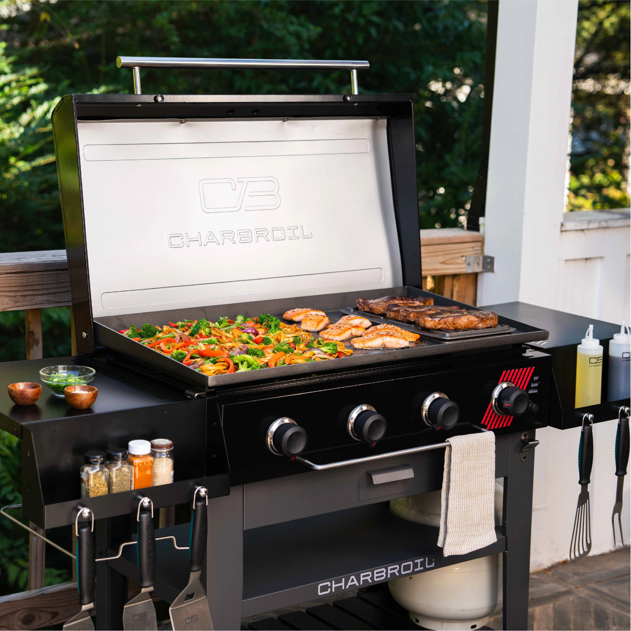 6 burner flat top bbq best sale