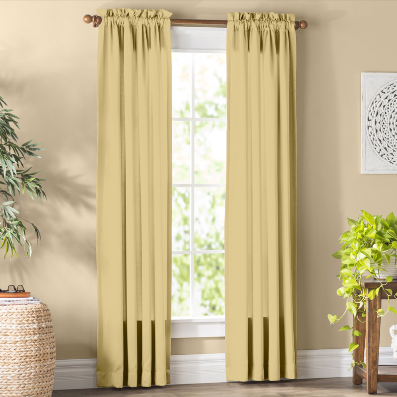 Panneau de rideau obscurcissant et isolant en polyester - Basics by Wayfair ™, Marine, 1, l 54 po x L 95 po