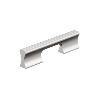 Status 3-3/4 inch (96mm) Center-to-Center Polished Chrome Cabinet Pull - 25 Pack