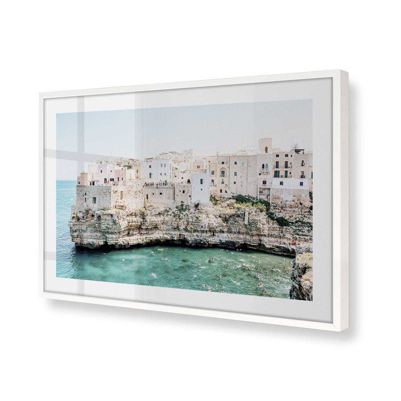Imprimé roulé Ocean's Edge II, sans cadre, Cadre simple blanc opaque, H 12 po x l 15 po x P 1,25 po