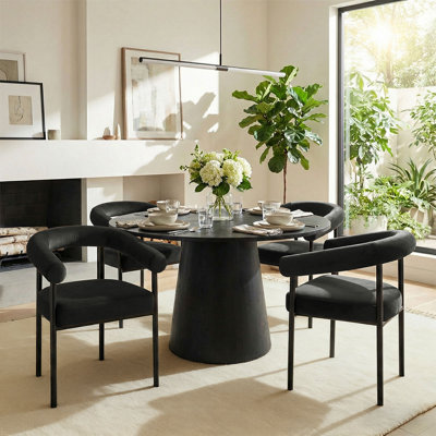 Heckman 5-Pieces Round Dining Table Sets