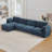 5 - Piece Teddy Modular Sectional Sofa Cloud Couch with Ottoman and 2 Storage Side Table-793588774-798281545