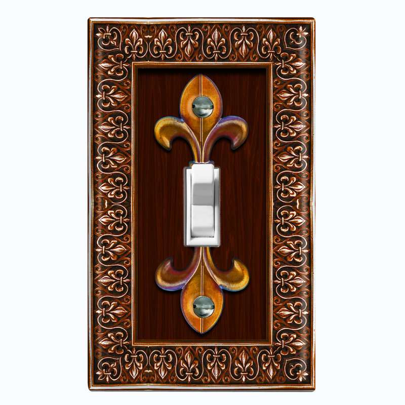Patterned 2 - Gang Toggle Light Switch Standard Wall Plate