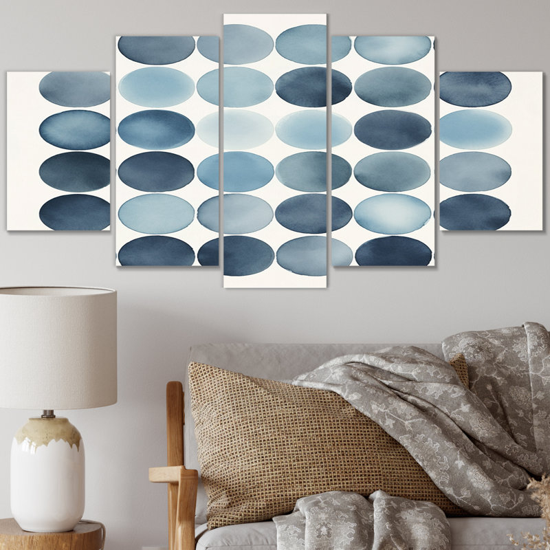 Chasse - décoration murale géométrique moderne - 5 panneaux