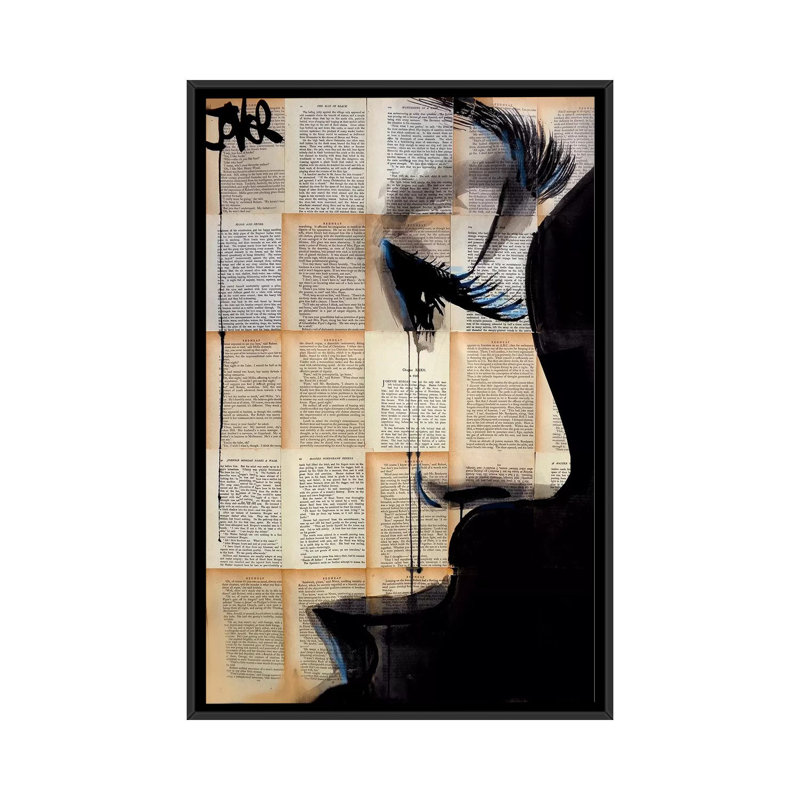 Solace art sur toile tendue, H 26 po x l 18 po x P 1,5 po, Toile avec cadre noir, Pas de tapis