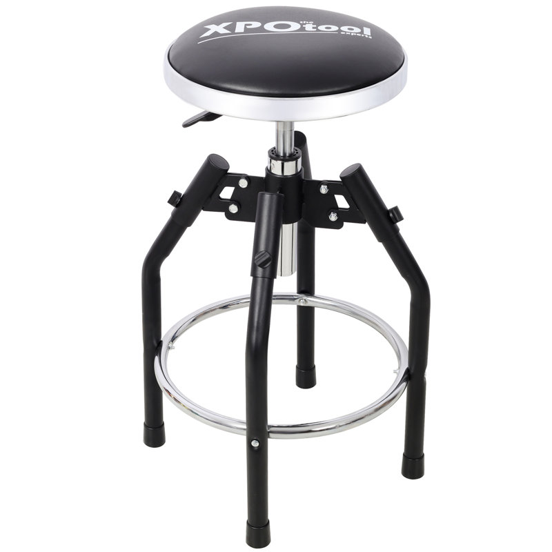 Tabouret de magasin hydraulique robuste et réglable, tabouret de mécanicien réglable, repose-pieds, pivotant à 360 °