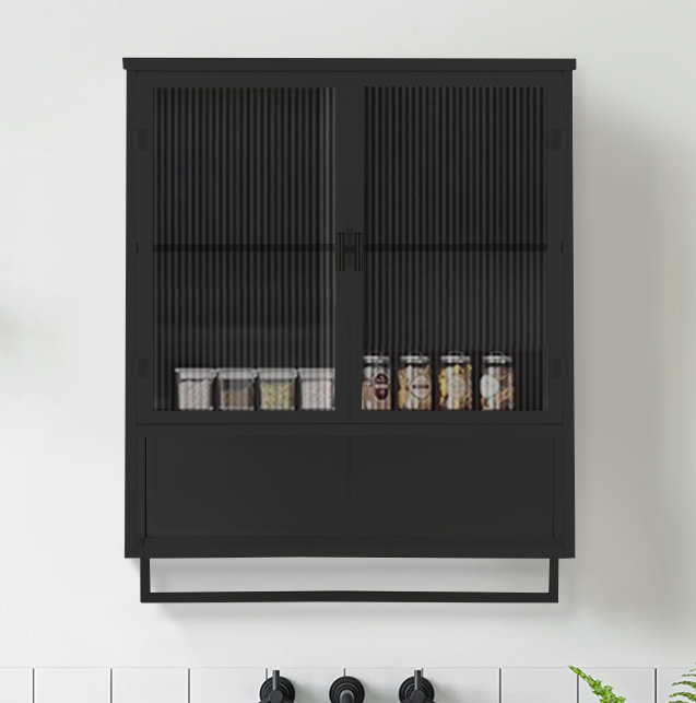 Adelline Metal Accent Cabinet, Black