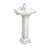 Roosevelt 27.5" Tall Vitreous China Oval Pedestal Bathroom Sink with Overflow-20111640-20131715-46019664