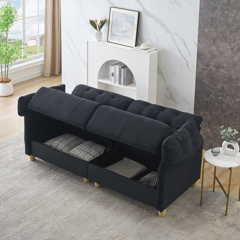 Canapé de style français French Cloud, Noir