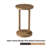 Farmhouse Minimalist  Round End Table With Open Base