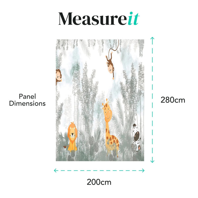 Superfresco Easy Roarsome Print To Order Fixed Size 2.8m x 3m Mural, Blue