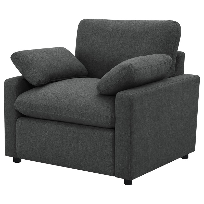 Roca Upholstered Power Recliner Chair Dark Grey, Dark Gray