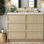 Meuble-lavabo autoportant luxueux de 42 po avec lavabo en résine durable, conception moderne en chêne dune