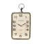 Rectangle Metal Hanging Wall Clock with Handle