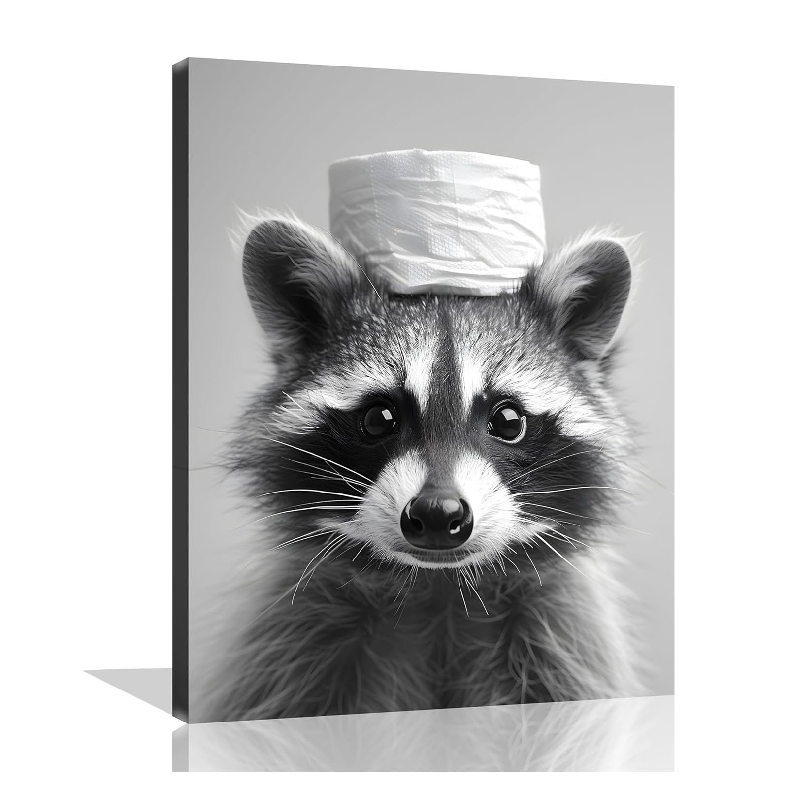 Red Barrel Studio® Raccoon Bathroom Wall Art Raccoon Toilet Paper ...