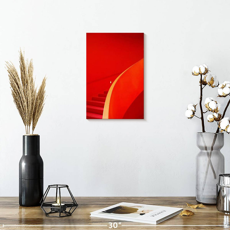 Lilie Red Staircase, 12" H x 8" W