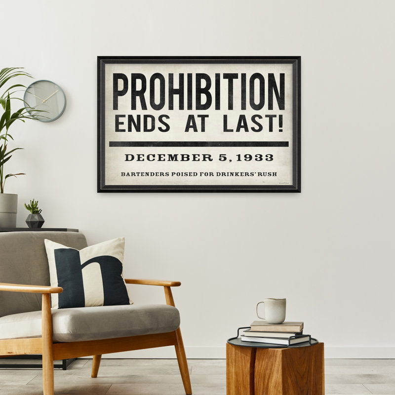 «Prohibition Ends At Last», art rétro rétro, H 24 po x l 36 po
