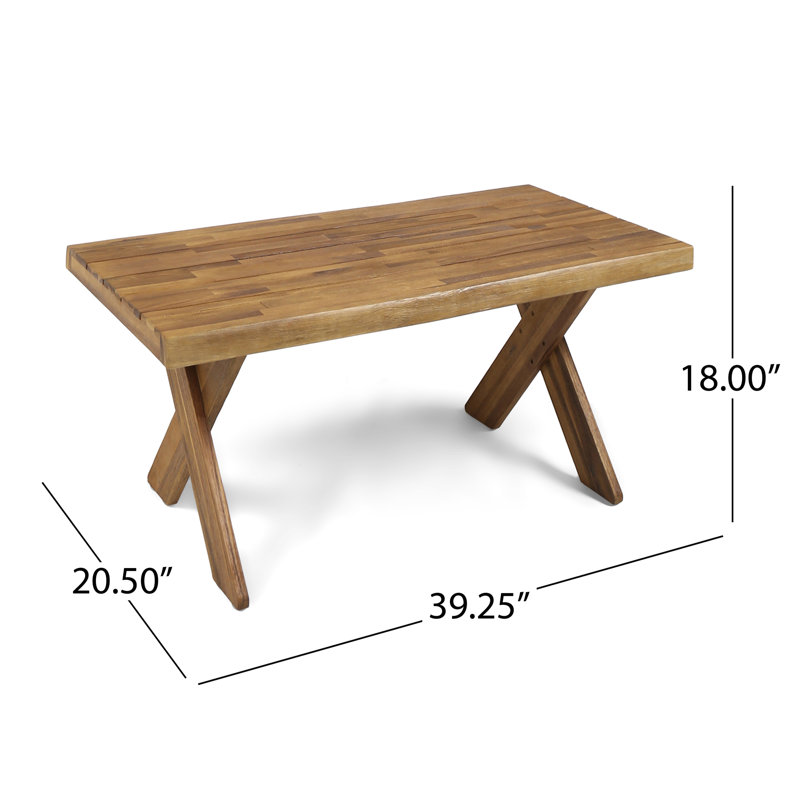 Table basse, Teck sablé