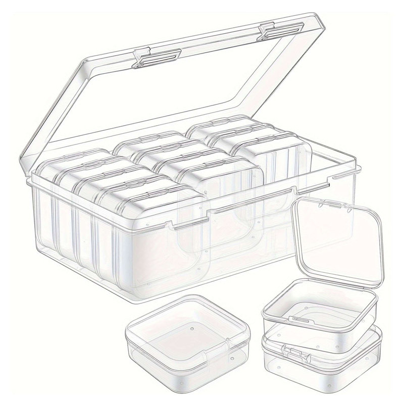 15 boîtes de rangement pour bijoux en plastique