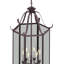Lustre cylindrique 12 lumières avec panneaux en verre biseauté candélabre-11801120