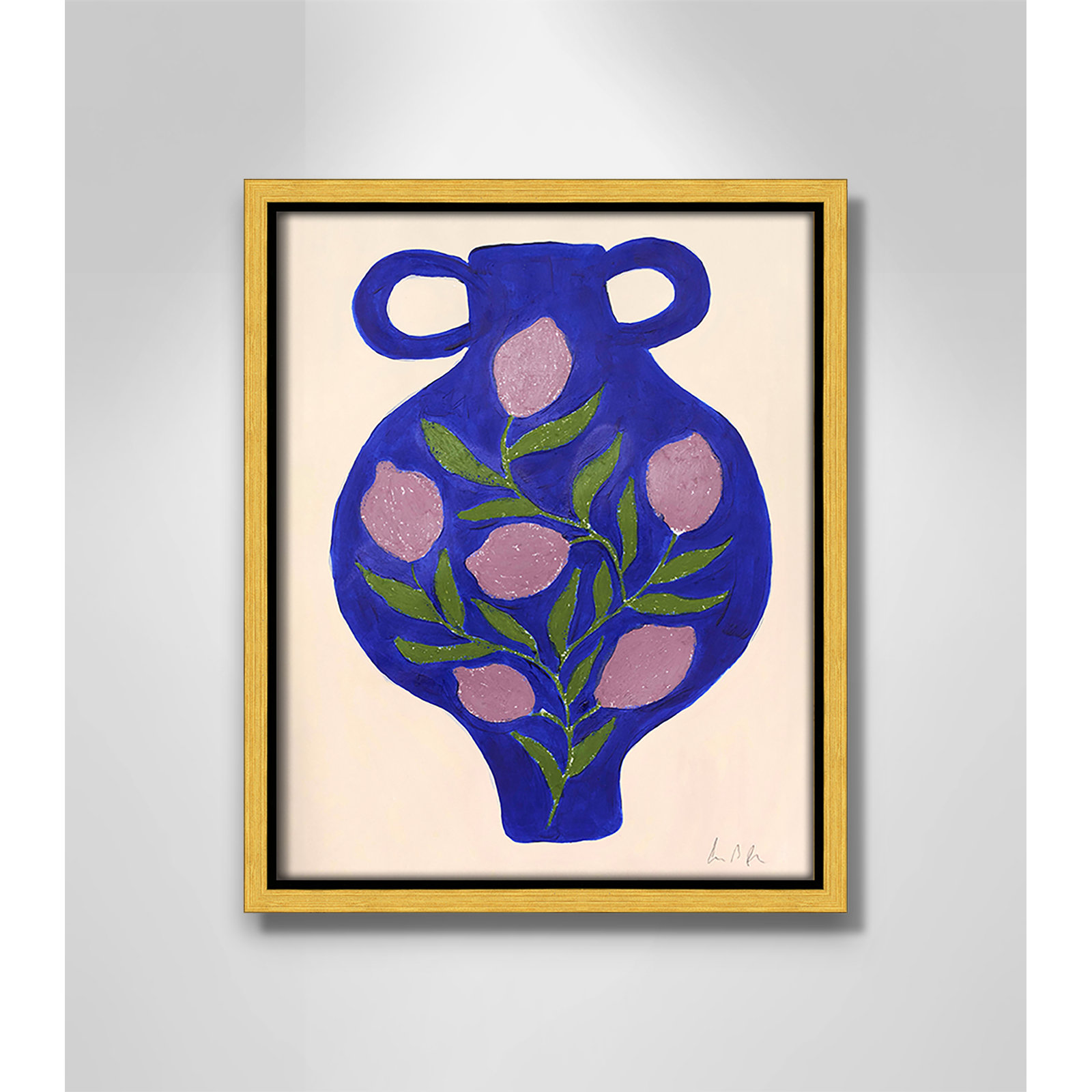Vase No. 03 Print by Camilla Bergqvist, 11.5" H x 9.5" W, Gold