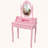 Vanity Desk Set with 360° Rotating Mirror and 4 Drawers-85722888