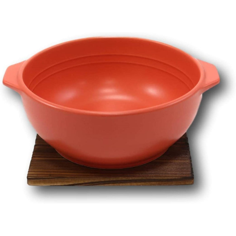 0,96 pte Cocotte ronde en céramique, Rouge