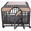 Enceinte pour chien de 46 po de hauteur - construction solide, plateau amovible, roues mobiles, cage de repos confortable pour les chiens anxieux, structure robuste, tapis en mousse facile à verrouiller et à nettoyer