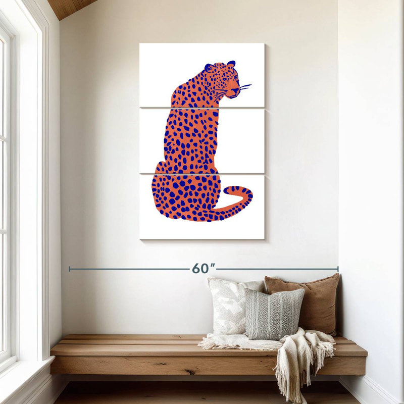 Brampt Bright Leopard I, 45" H x 28" W